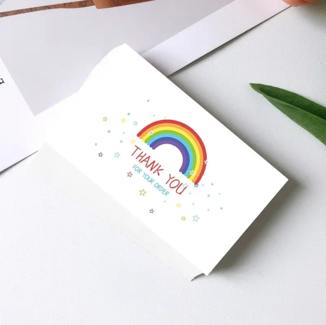 Rainbow dreams thank you card