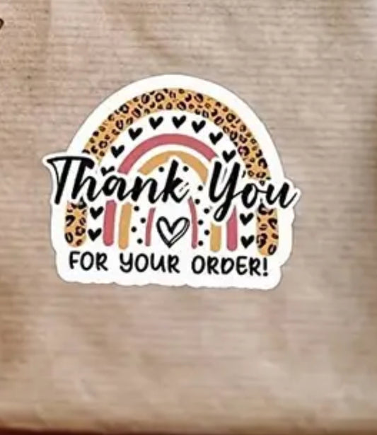 Leopardo rainbow thank you 1.5in