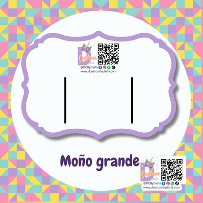 Display tags para moños, lazos bow personalizados