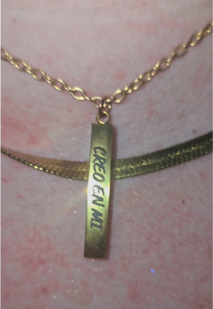 Custom engraved bar necklaces