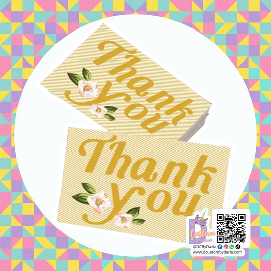 Floral sweet thank you card