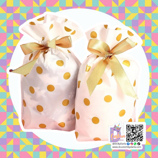 Gold Dots 6x9in gift bags