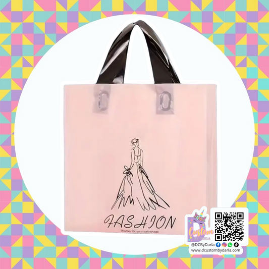 Fashion pink shopping bag 9x12in