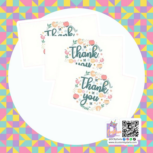 Spring floral thank you card