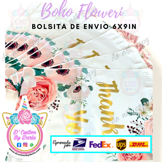 Boho flower 6x9in