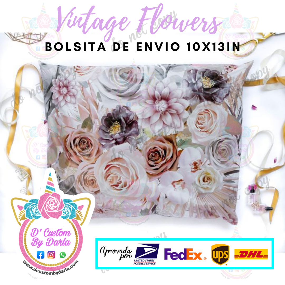 Vintage flowers 10x13in