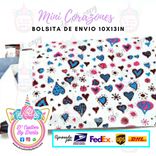 Mini corazones 10x13in