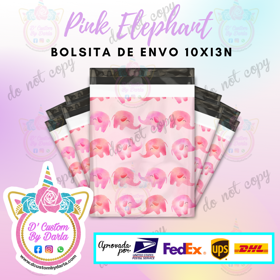 Pink Elephant 10x13in