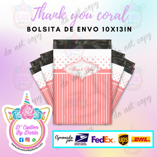 Paquete de 100 bolsas de envio 10x13in)