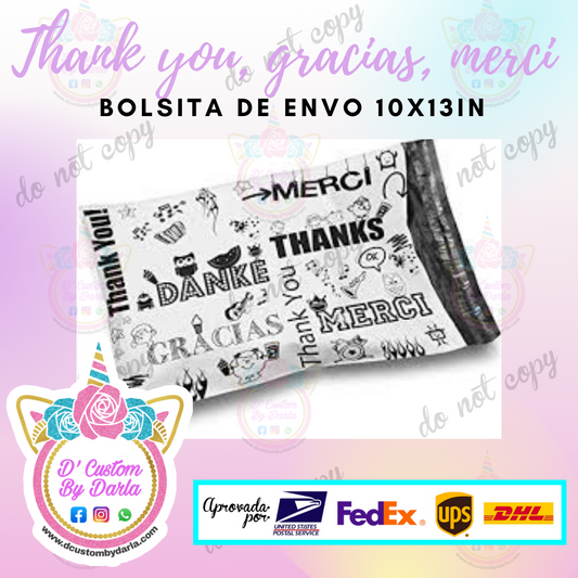 Paquete de 100 bolsas de envio 10x13in)