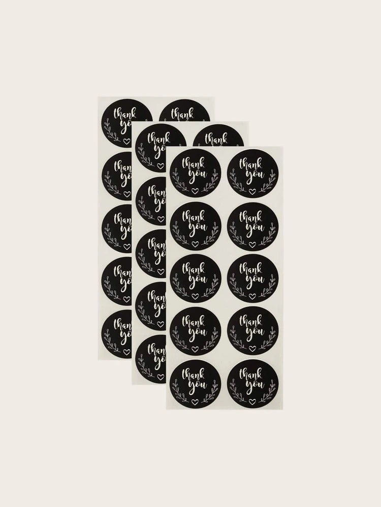 Black thank you 1in