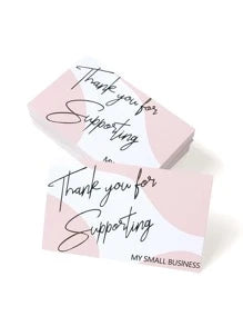 Delicate pink support  thank you card