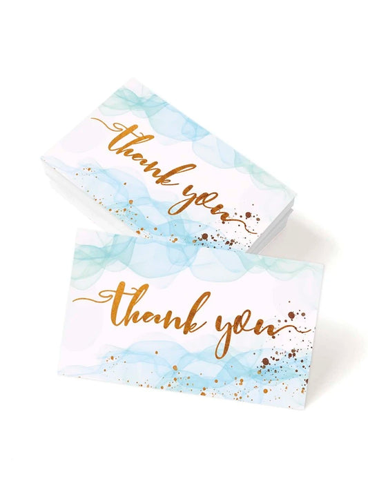 Blue marble thank you card