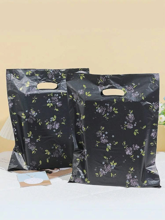 Black roses merchandise bag 12x15in