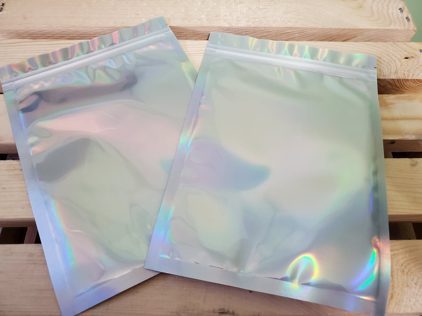 Ziplock holograficas 6x9in