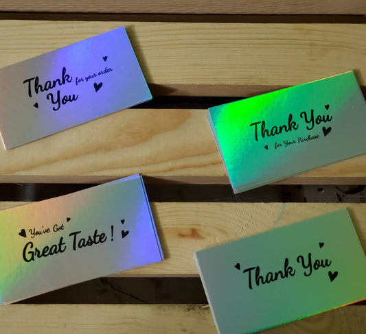 Holograficas thank you cards mix