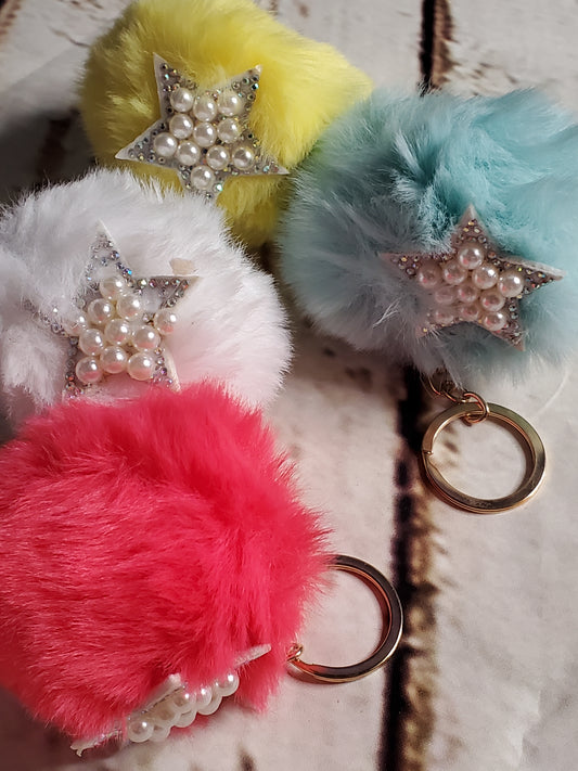 Llaveros pompon con estrelka