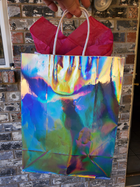 Holo shopping bags 7.9x10.25x4.25in