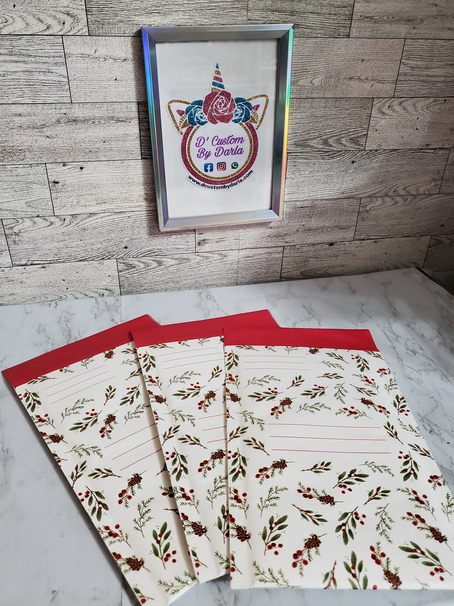 Chritsmas bubble mailer 6x9in