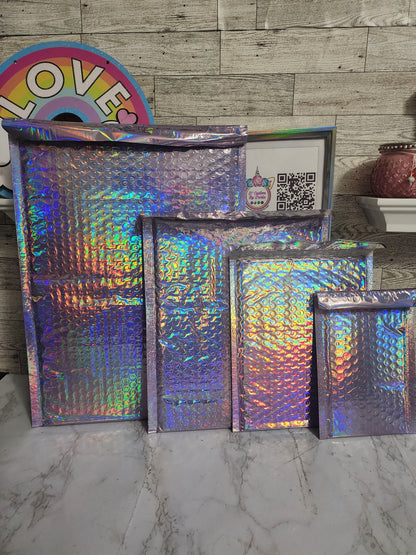 Lavanda holo Bubble mailers 10x15in