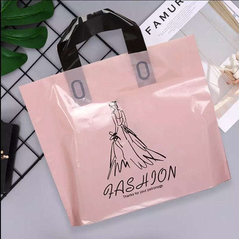 Fashion pink shopping bag 9x12in