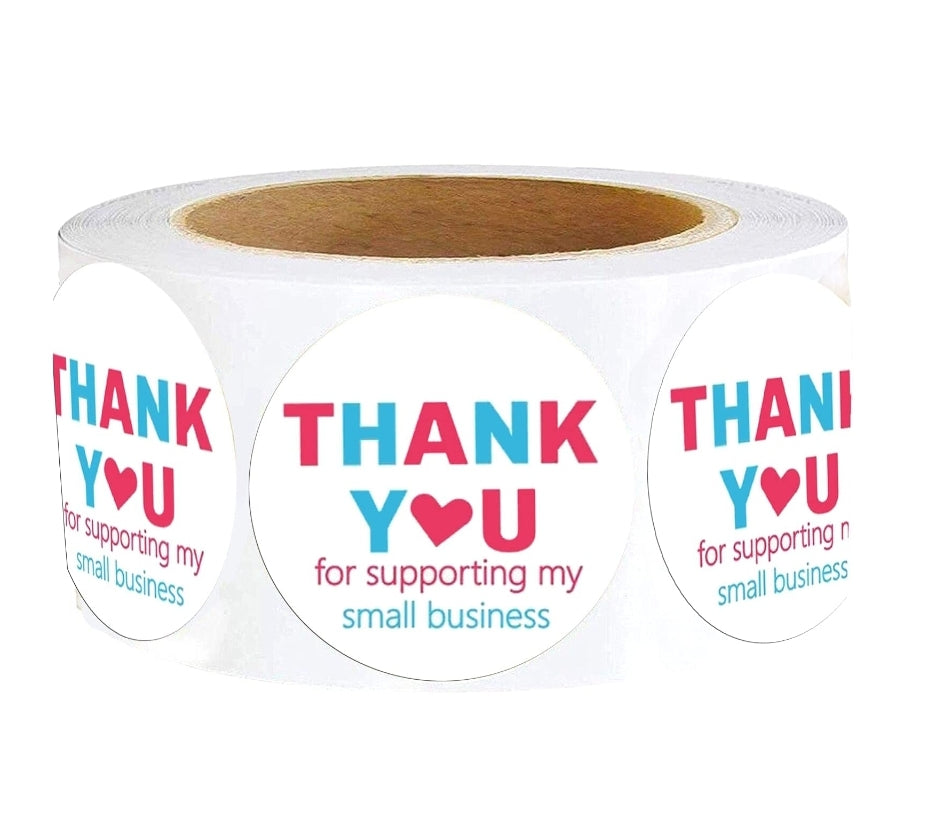 Blue pink thank you 1.5in