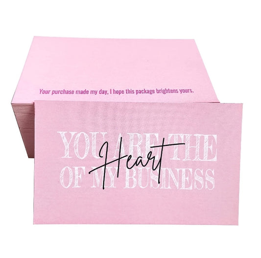 ♡ of my bussines thank you card