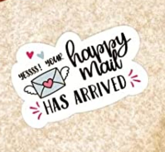 Hsppy mail has arrived  1.5in