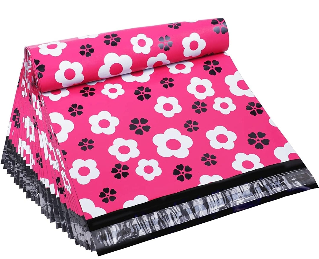 Pink & Black Flower 10x13in