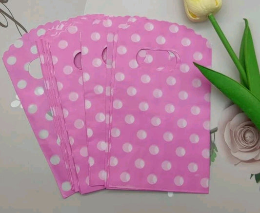 3x5in pink dots bags