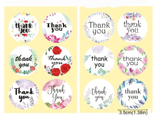 Flower mix 1.5in sticker (12pcs)