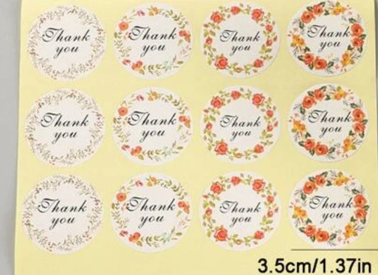 Flowers 1.5in sticker (12pcs)