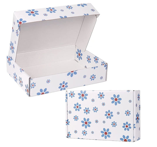 Blue Flower box 9x6x2in